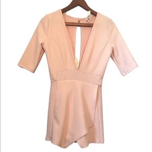 Jireh Blush 3/4 Length Sleeves Shorts Romper